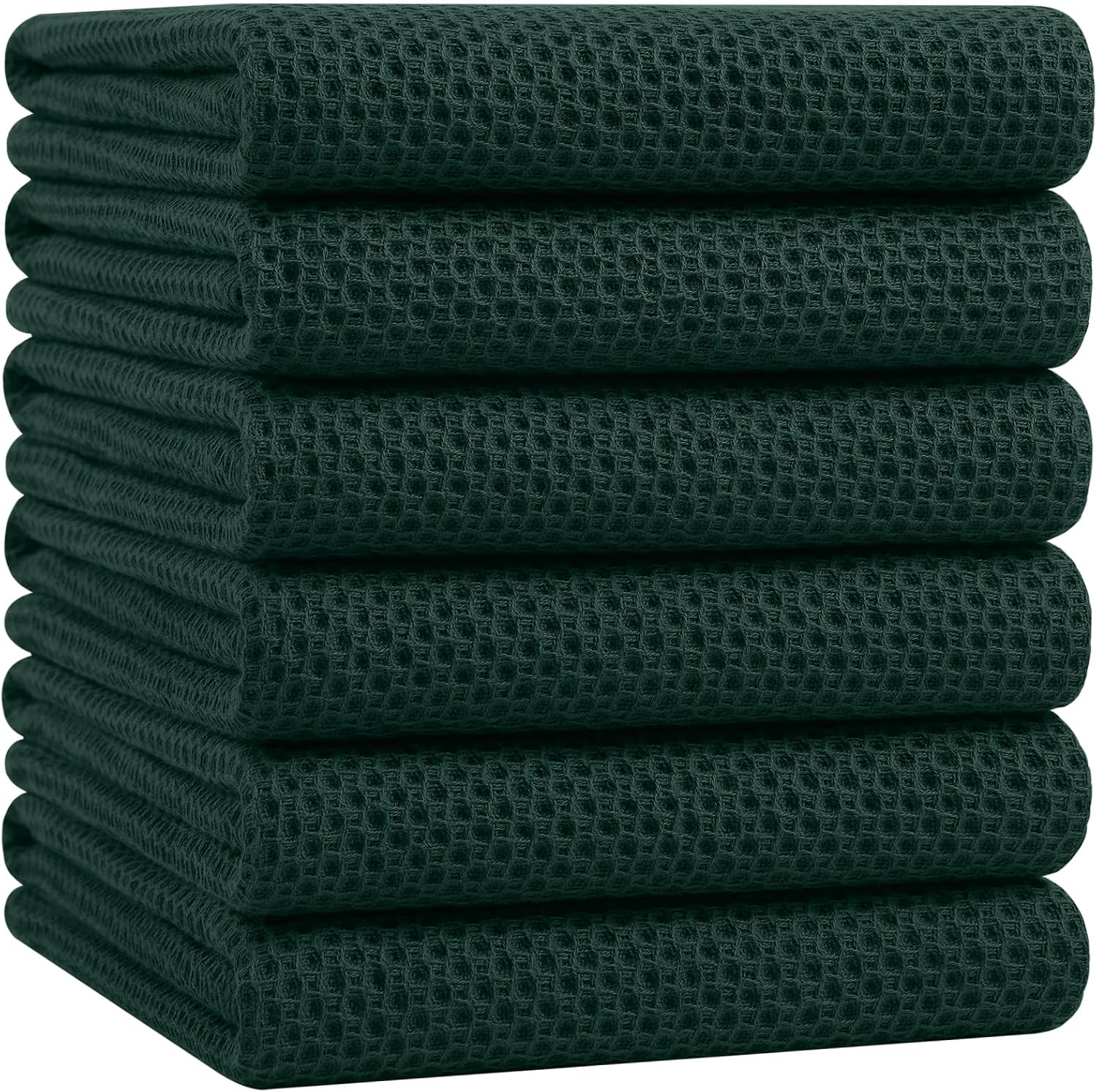 Homaxy 100% Cotton Oversized Waffle Weave Kitchen Towels 6-Pack