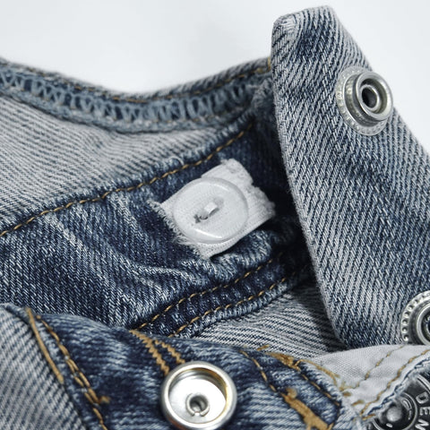 KIDSCOOL Girls Denim Overalls, Little Big Wide-Leg Jean Dungarees Pants