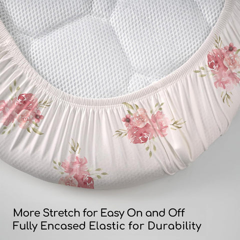 Baby Bassinet Sheets Girl Boy, 3 Pack Fitted Bassinet Sheet