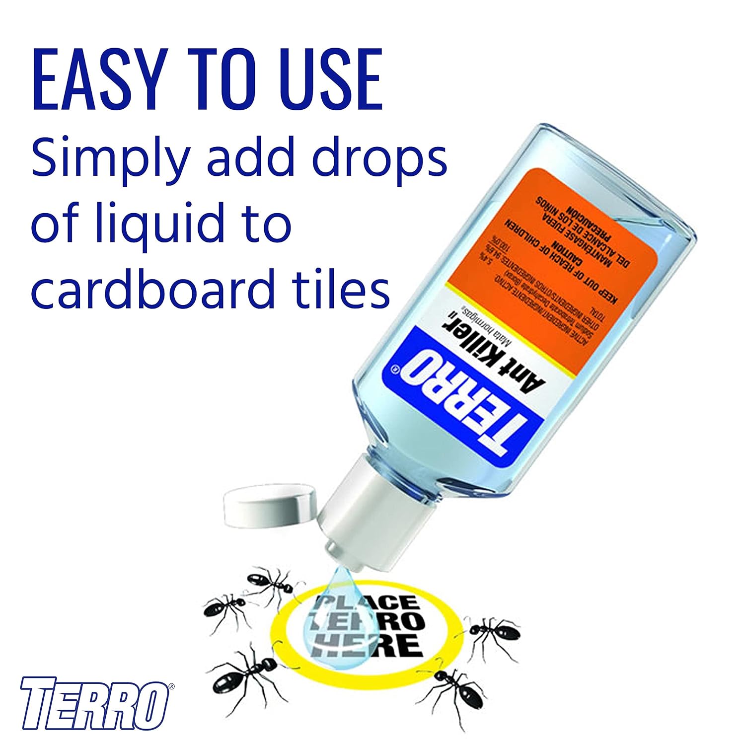 TERRO Liquid Ant Killer 3-Pack Indoor Ant Baits with Borax - Kills Common Household Ants Including Ghost, Sugar, and Black Ants - Fast-Acting Pest Control, T200-3SR