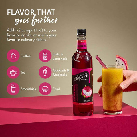 DaVinci Gourmet Dragon Fruit Syrup, 25.4 Fluid Ounces (Pack of 1)