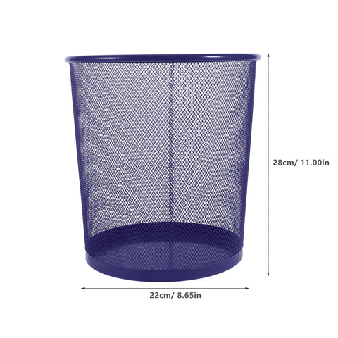 PRETYZOOM Small Trash Can 3 Gallon Open Top Waste Basket, Round Mesh Garbage Can Container Recycling Bin for Offices, Bathrooms, Laundry Room, Kitchens, Kids Rooms, Dorms