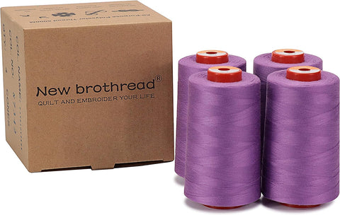 New brothread 4 Large Cones All Purpose Polyester Thread -Grape