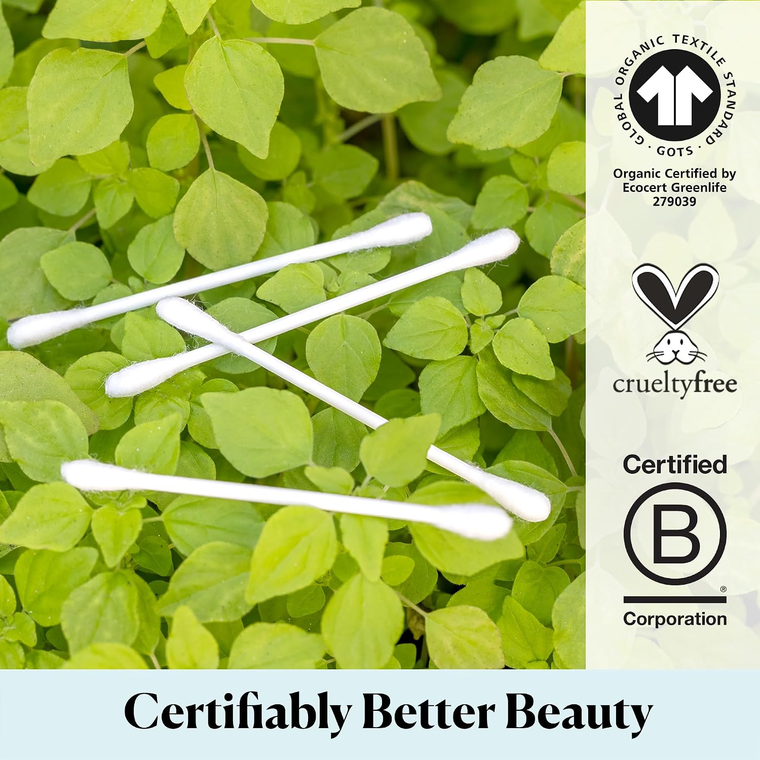 Sky Organics Organic Cotton Swabs 500 Ct, 100% Pure, Natural, Chlorine-Free