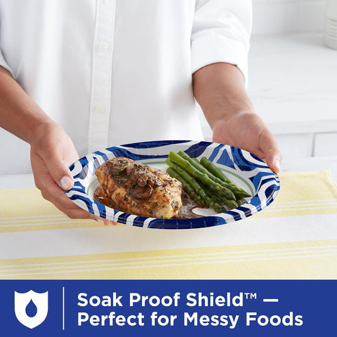Dixie Ultra, Large Paper Plates, 10 Inch, 172 Count (4 packs of 43 plates), 3X Stronger*, Heavy Duty, Microwave-Safe, Soak-Proof, Cut Resistant, Disposable Plates For Heavy, Messy Meals