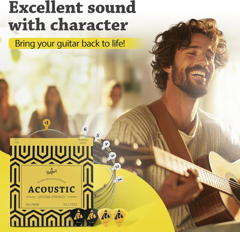BELFORT Acoustic Guitar Strings – Phosphor Bronze 6-String Set
