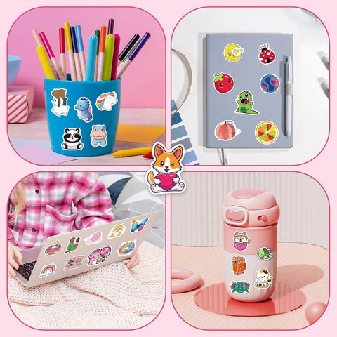 200Pcs Water Bottle Stickers for Kids Teens, Waterproof Vinyl Stickers