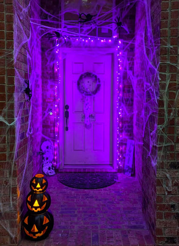 39FT Purple Halloween Lights, 100 LED Outdoor Halloween Mini String Lights