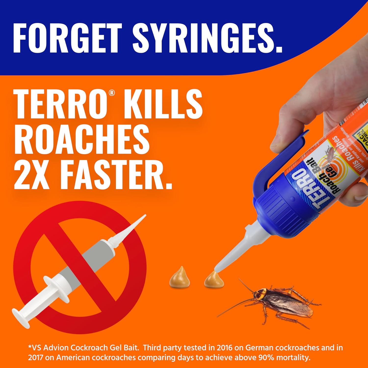 TERRO Cockroach Gel Bait Killer, 84g of Bait, Fast-Acting Roach Killer