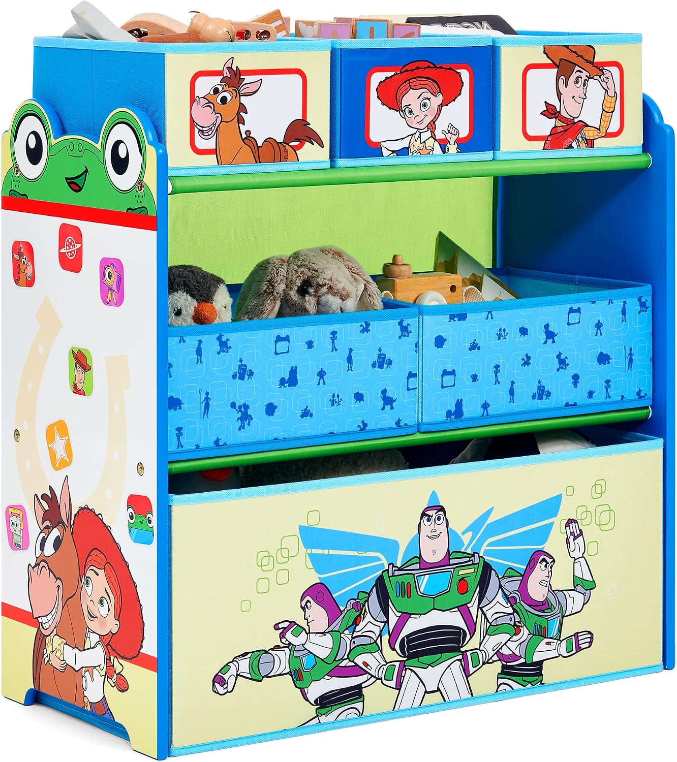 Delta Children - Toy Story Design & Store 6 Bin Toy Storage Organizer - Greenguard Gold Certified, Blue