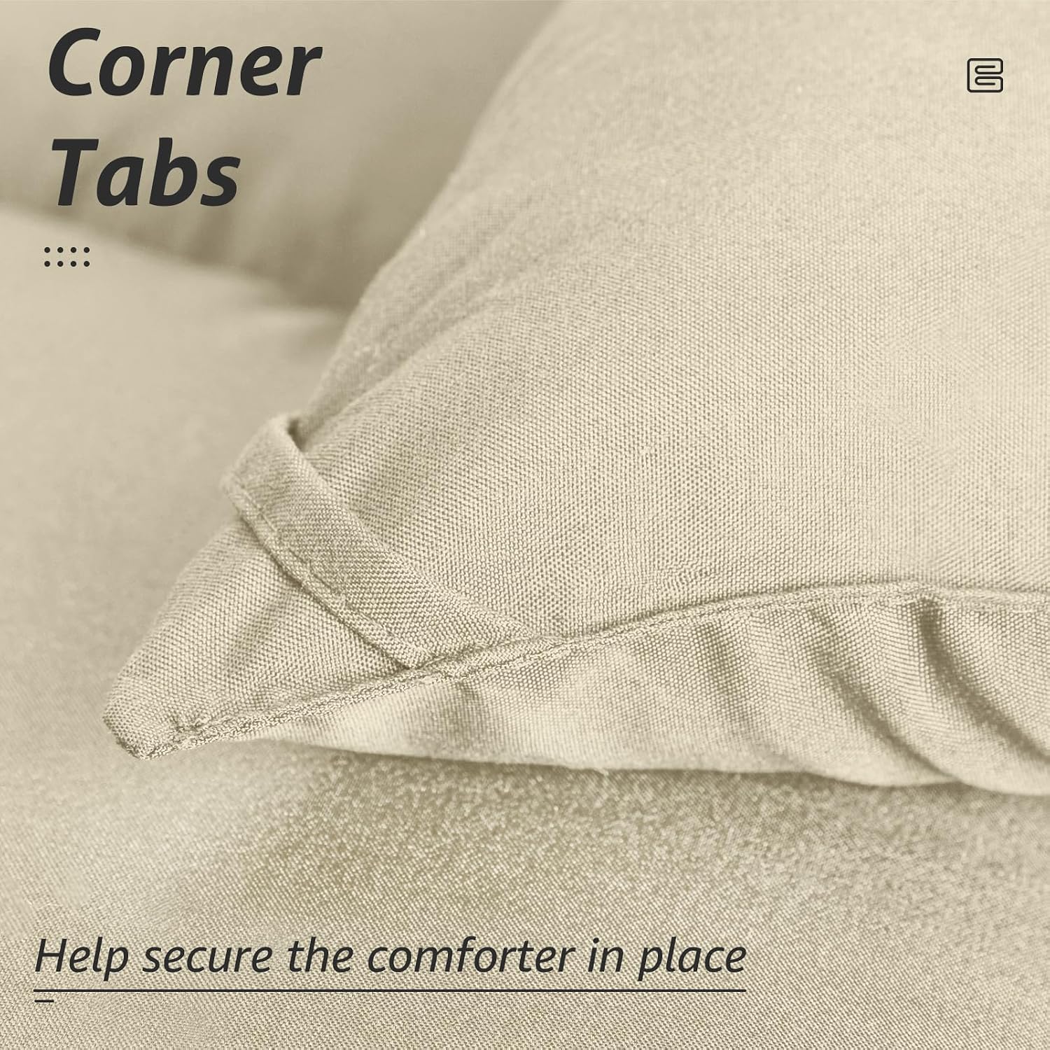 HYLEORY All Season Twin Size Bed Comforter - Cooling Down Alternative Quilted Duvet Insert with Corner Tabs - Winter Warm - Machine Washable - Beige