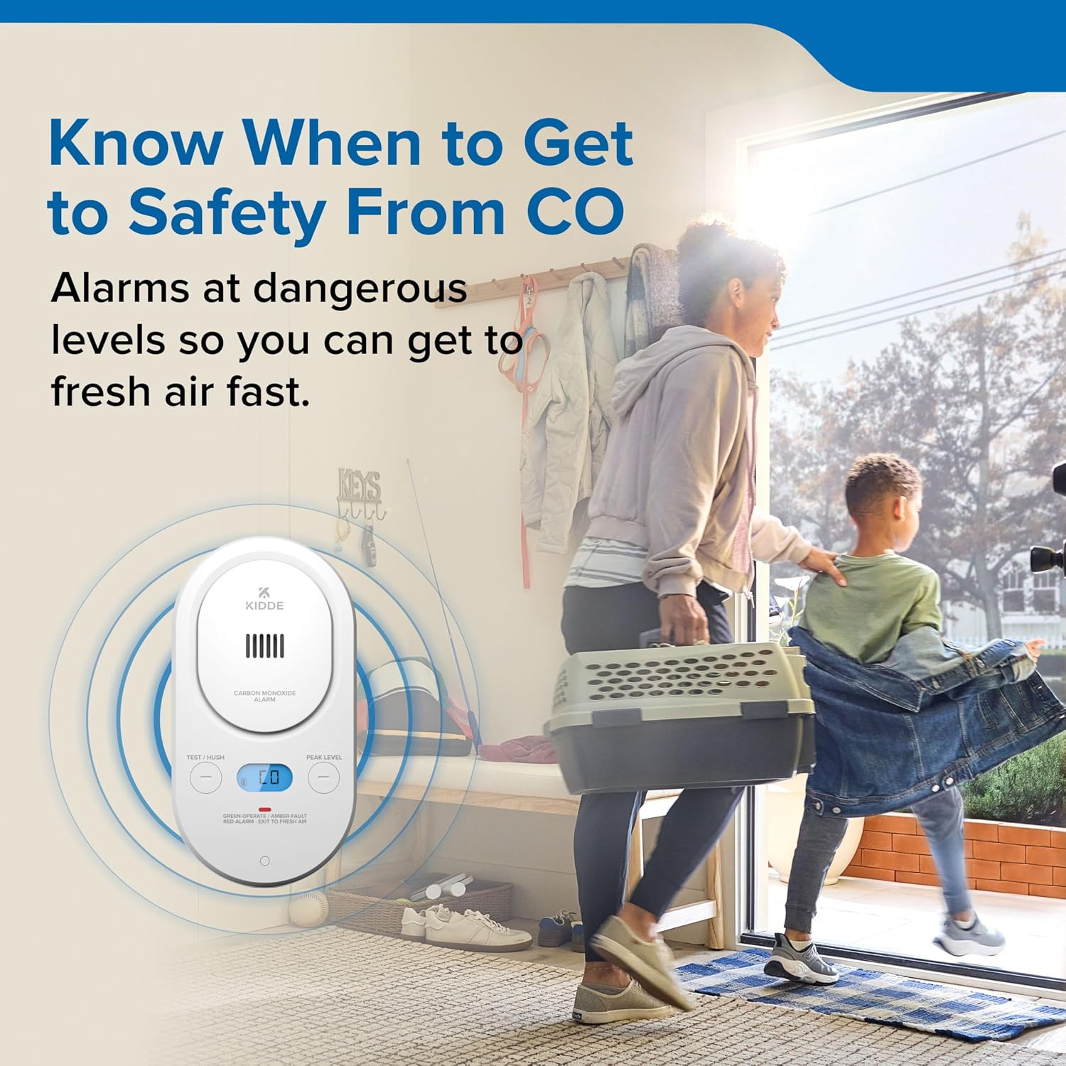 Kidde Carbon Monoxide Detector, Plug-in & AA Battery Backup, COPD