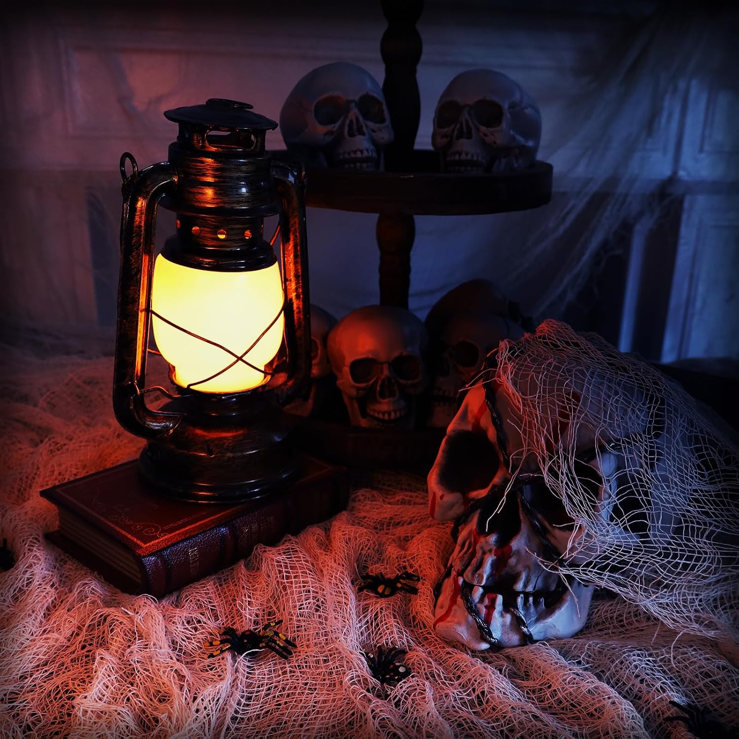320 x 80 in Halloween Creepy Cloth for Yard and Outdoor Decorations,Beige