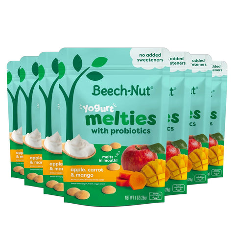 Beech-Nut Probiotic Melties, Apple Carrot Mango Yogurt Melts, 7 Bags