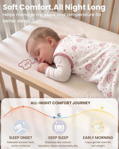 Rayon Made from Bamboo Sleep Sack 1.0 TOG, 6-12 Months Baby
