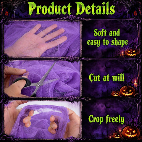 300"x39" Large Halloween Scary Gauze, Spooky Cloth Party Decoration