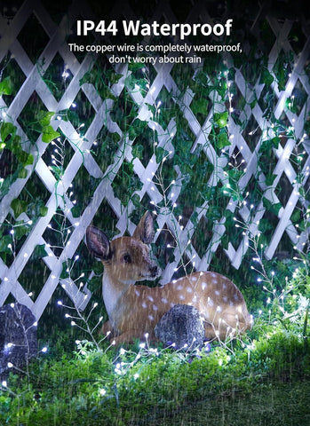 120 LED Solar Fairy Lights Outdoor Waterproof IP65, 10FT 8 Lighting Modes