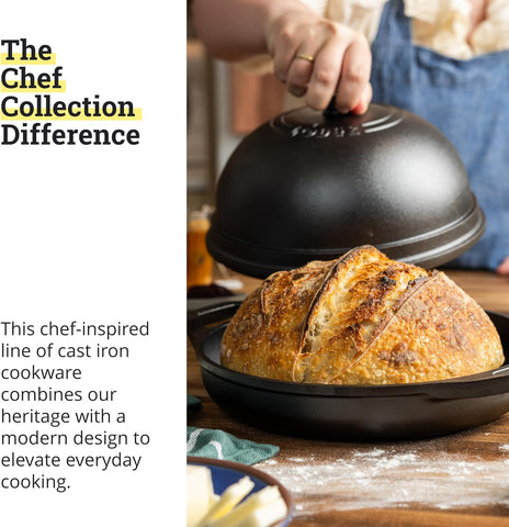 Lodge Chef Collection 9.5-Inch Seasoned Cast Iron Bread Oven