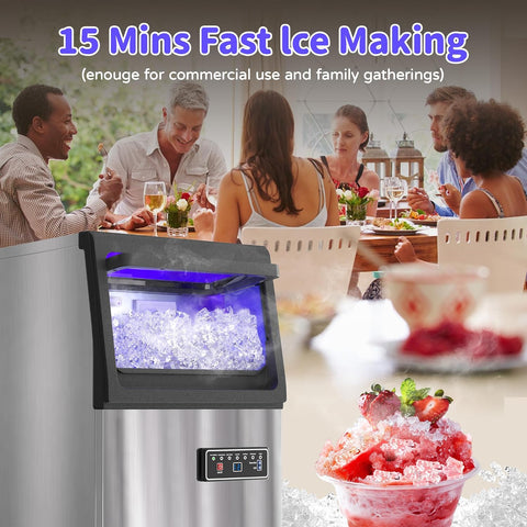Nugget Ice Maker 80LB/24H Undercounter Ice Machine