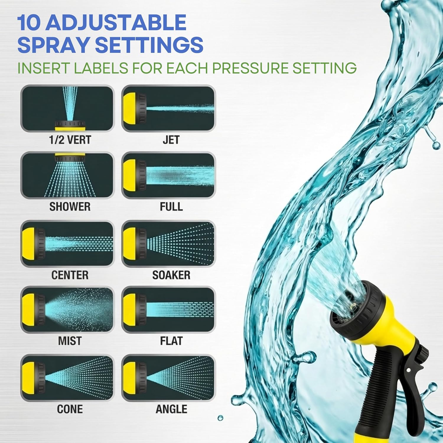J&B XpandaHose 100ft Expandable Garden Hose, Lightweight, Brass Connectors