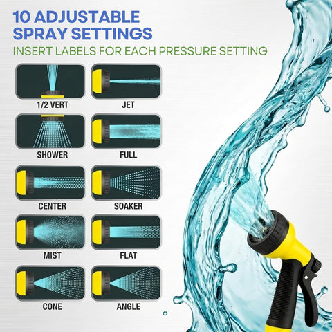 J&B XpandaHose 100ft Expandable Garden Hose, Lightweight, Brass Connectors