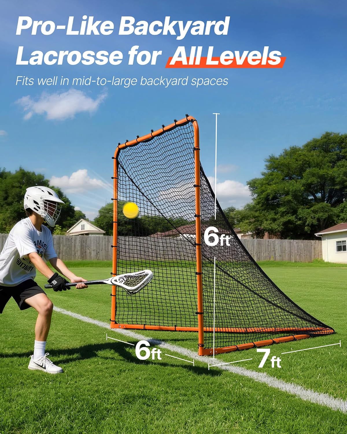 VEVOR Lacrosse Goal,Complete Portable Lacrosse Net Training Accessory Set