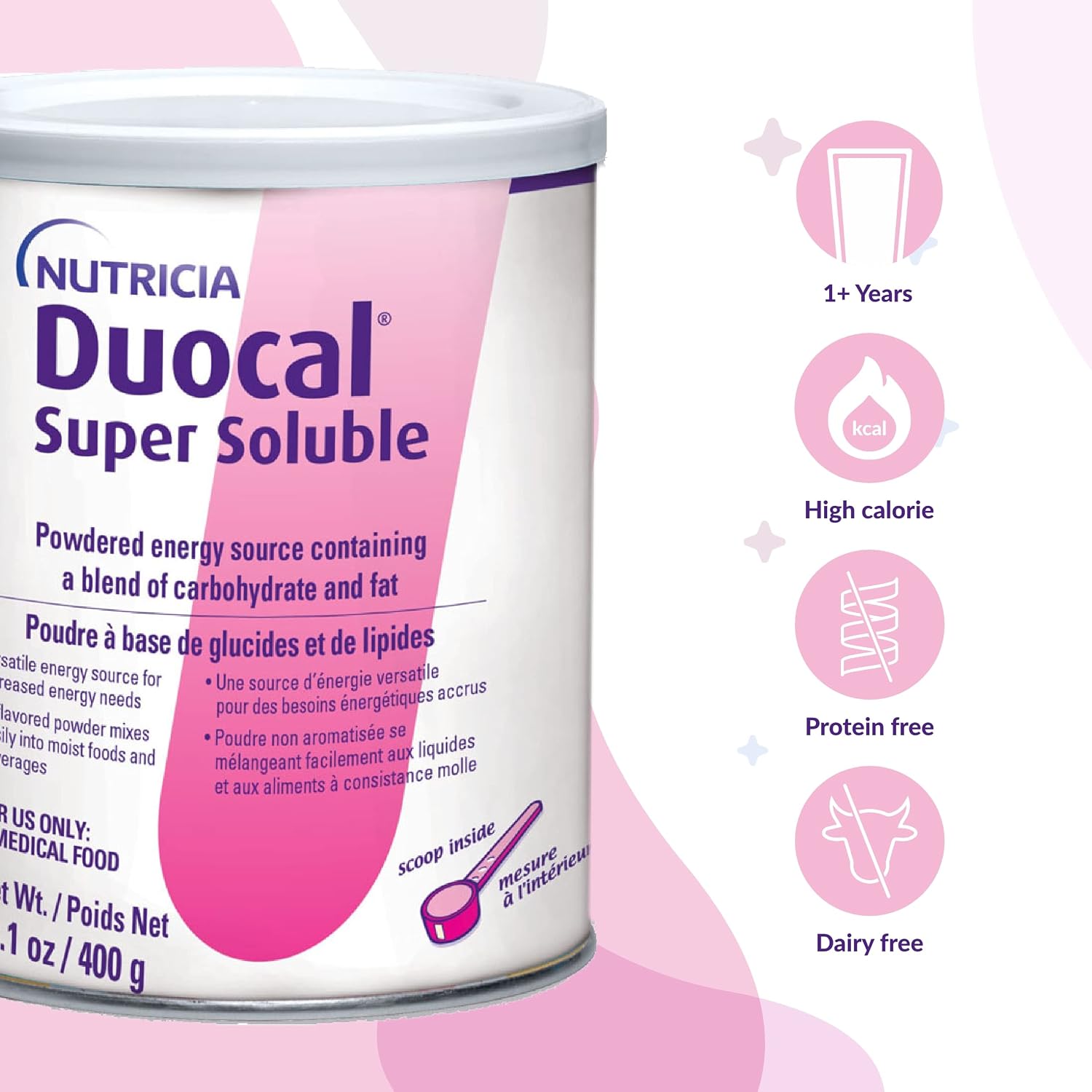 Duocal Nutricia High Calorie Super Soluble Powder, 14.1 oz (Case of 1)