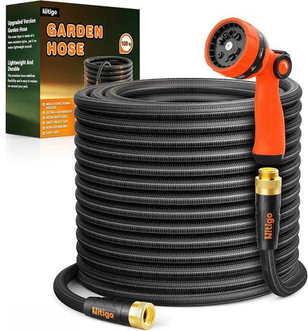 Nitigo Ultra Lightweight Garden Hose 100FT for Yard, Outdoor