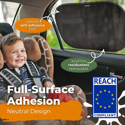 CARAMAZ Car Window Shade for Baby with Certified UV-Protection 2 Pack - 20"x12"