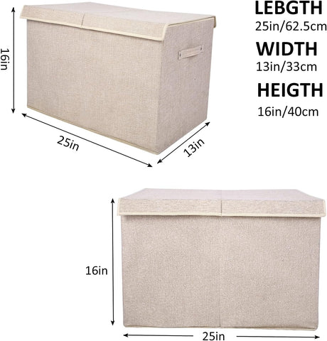 Large Toy Box Chest Storage with Flip-Top Lid, Kids Toy Storage Bin Boxes