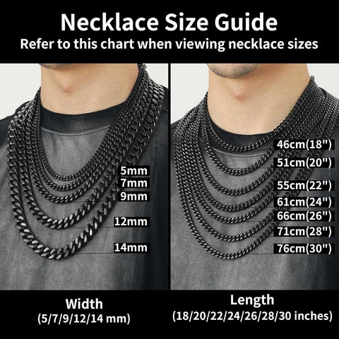 ChainsHouse Cuban Link Chain for Men, Stainless Steel Waterproof Necklace