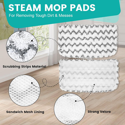 14 Pack Steam Mop Replacement Pads Compatible with Shark Steam Mops