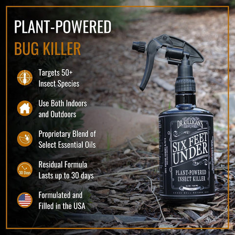 Dr. Killigan's Plant Powered Bug Spray for Home (24 oz) (24 Fl Oz)