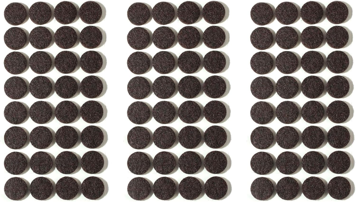 Furnigear Felt Furniture Pads for Hardwood Floors - Self Adhesive Chair Felt Pad, Floor Protector for Furniture Feet, Furniture Sliders Moving Furniture Smoothly, Anti Scratch 96 Pcs 3/4" Round Brown
