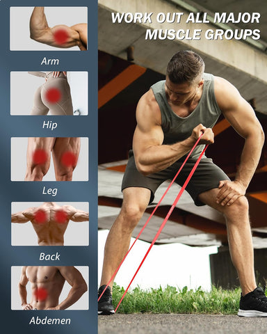 Resistance Bands for Working Out,5-Level Elastic Exercise Bands