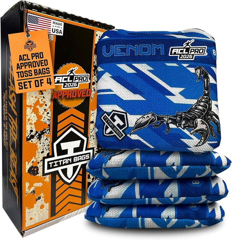 Titan Bags Venom ACL Cornhole Bags - Set of 4 - Speed 3/8