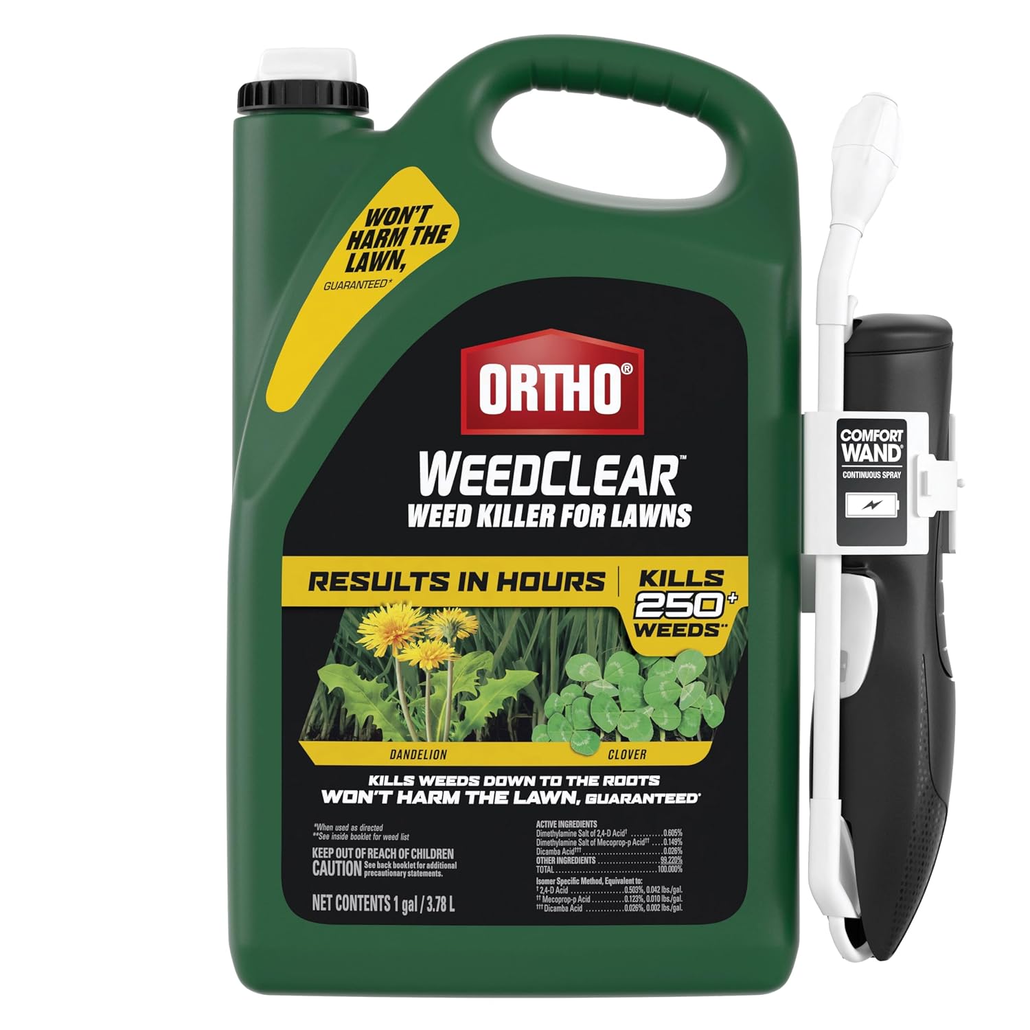 Ortho WeedClear Weed Killer for Lawns Concentrate - Kills Dandelion & Clover, Weed Killer Concentrate, 1 gal. (Pack of 4)