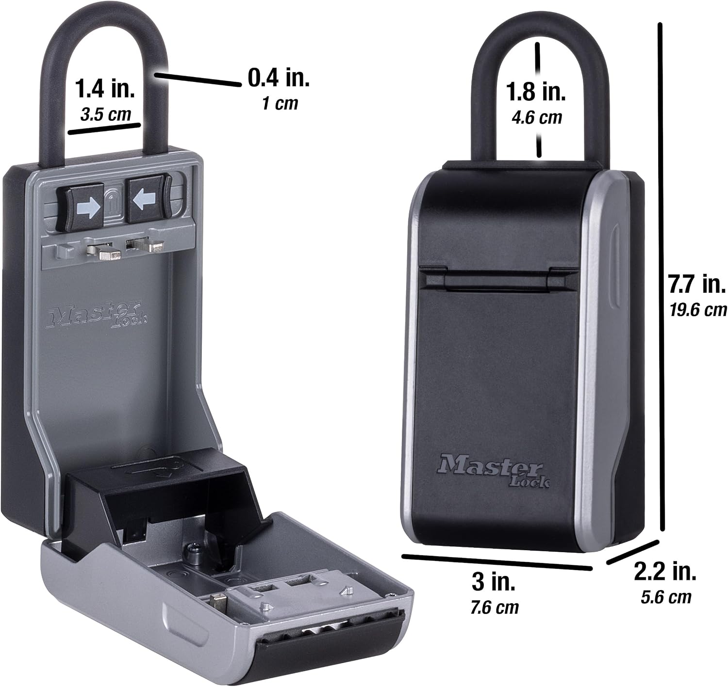 Master Lock High Capacity Key Lockbox, Combination Dial, Removable Shackle