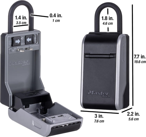 Master Lock High Capacity Key Lockbox, Combination Dial, Removable Shackle