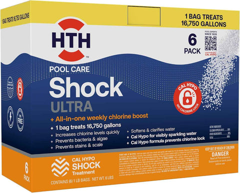 HTH 52040B, Swimming Pool Care Shock Ultra, 6 Pack