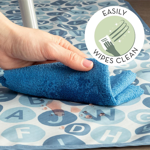 S&T INC. Splat Mat for Under High Chair, 42" x 42", Alphabet