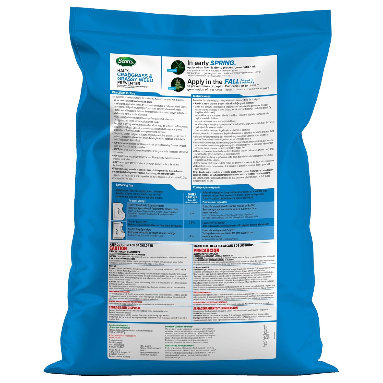Scotts Halts Crabgrass & Grassy Weed Preventer, 10.06 lbs.