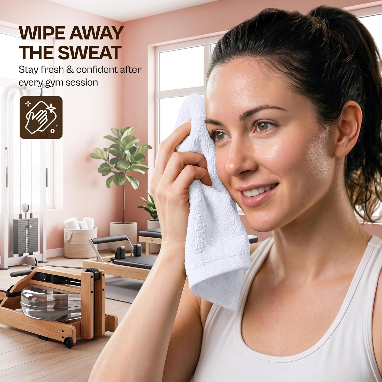 Utopia Towels 12 Pack Washcloths, 12x12 in, 100% Cotton, White