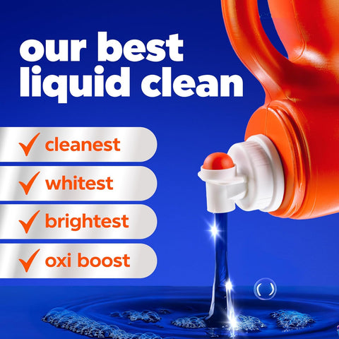 Tide Ultra Oxi Boost Liquid Laundry Detergent, 148 fl oz, 105 Loads, Advanced Stain Remover with Extra Oxi Power