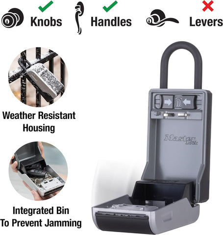 Master Lock High Capacity Key Lockbox, Combination Dial, Removable Shackle
