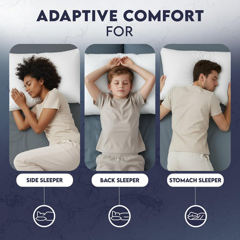 Utopia Bedding Gusset Bed Pillow, Hotel Pillows Queen Size Set of 2, White