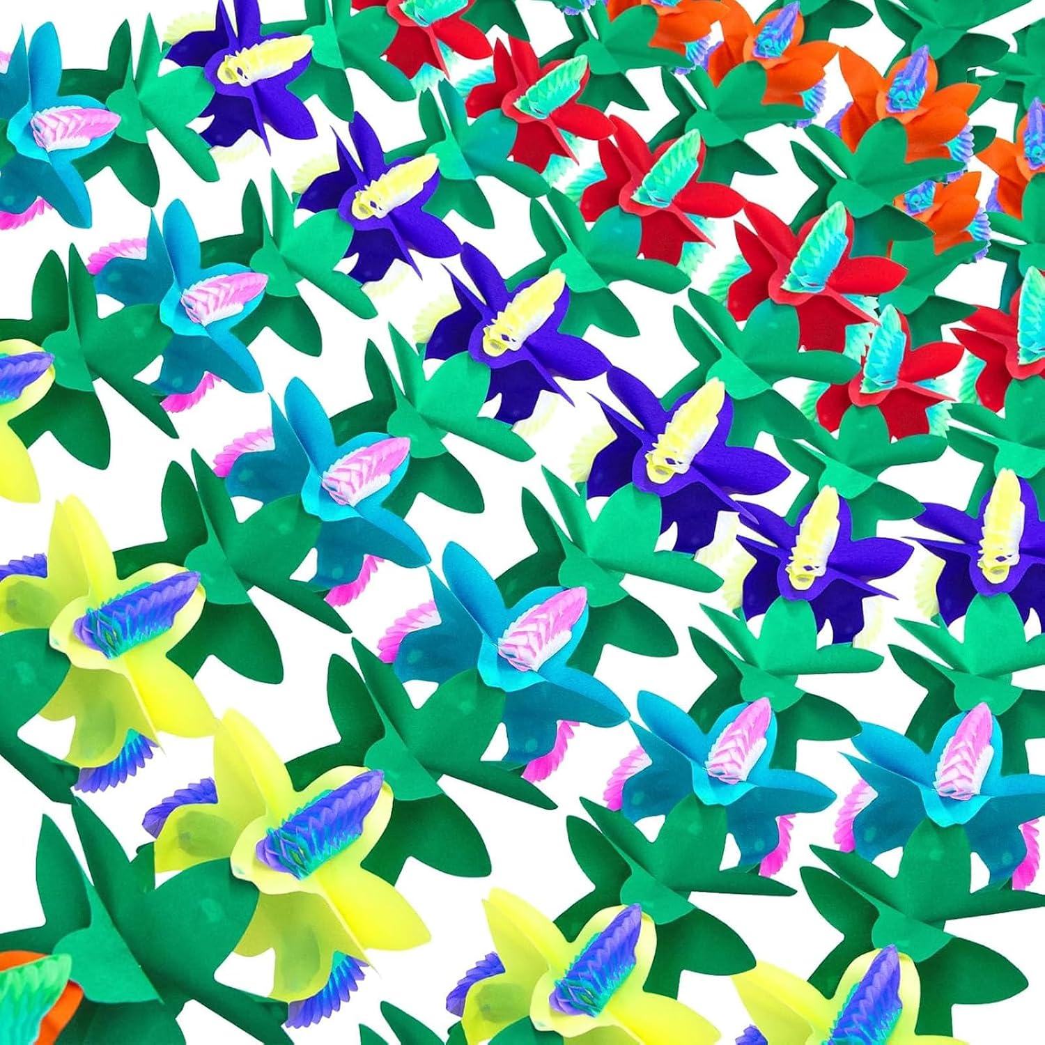 FUTUREPLUSX 6 Pack Tropical Hawaiian Garland Luau Party Decorations, 60ft