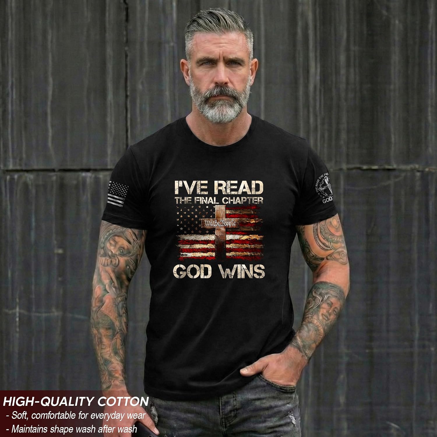 Ive Read The Final Chapter God Wins Shirt, Cross Shirt 1