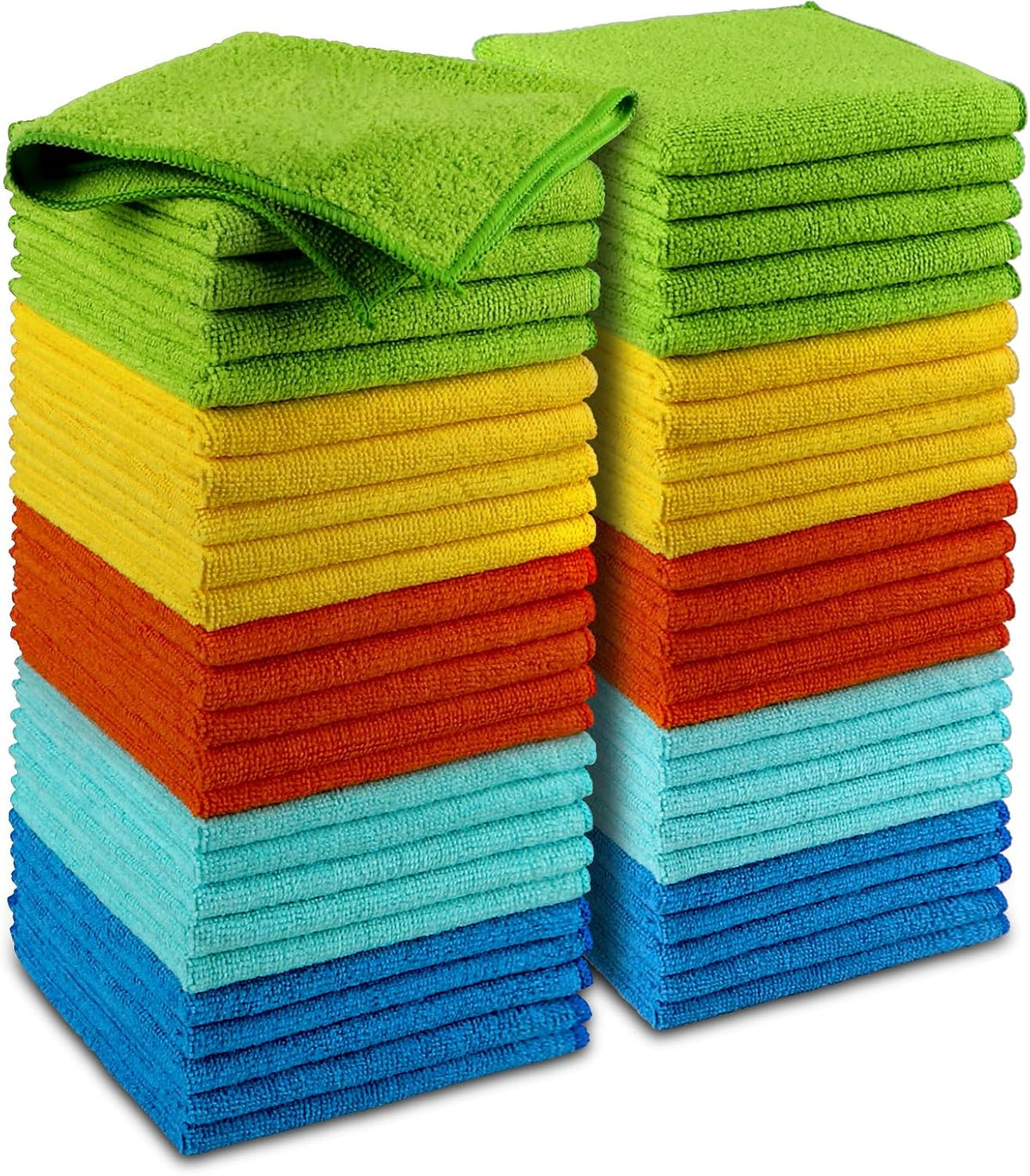 AIDEA Microfiber Cleaning Cloth-50PK, Microfiber Towels for Cars, 12"×12"