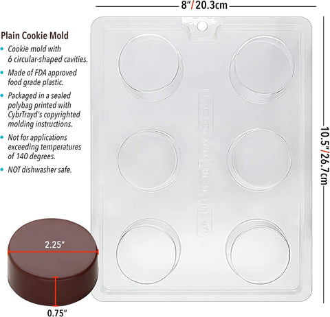 Life of the Party Plain AO138 Cookie Chocolate Candy Mold
